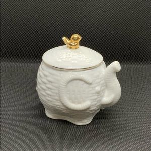 Vintage Enesco elephant and bird trinket box